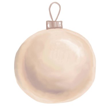 Baloncuk. Noel ağacı süslemesi. Suluboya