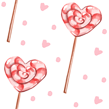 Sevgililer Günü terzi şablonu. Şirin suluboya çizimi