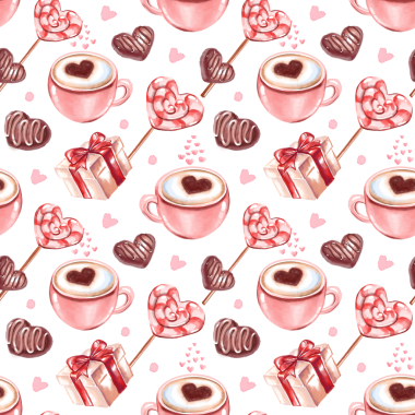 Sevgililer Günü terzi şablonu. Şirin suluboya çizimi