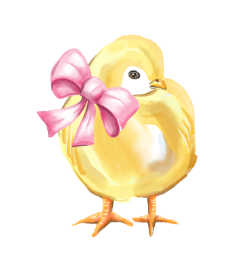 Fiyonklu Paskalya pilici. Suluboya çizimi