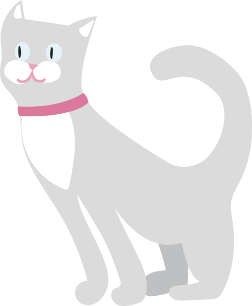 Kedi. El çizimi illüstrasyon