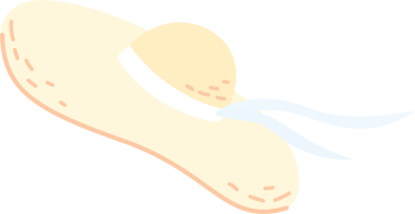 Kurdeleli şapka. El çizimi