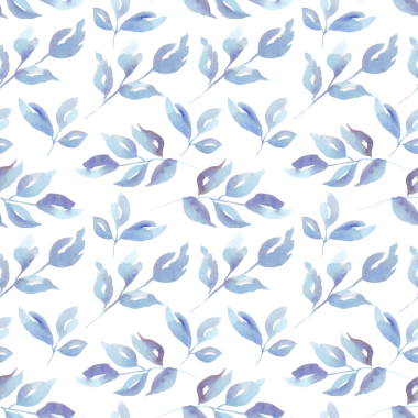 Suluboya yapraklı kusursuz çiçek deseni