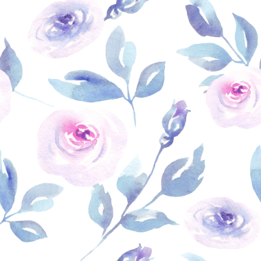 Çiçek desenleri suluboya güller ve yapraklarla