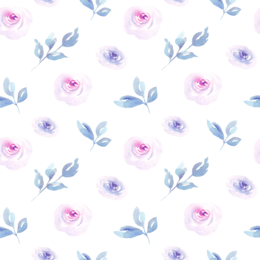 Çiçek desenleri suluboya güller ve yapraklarla