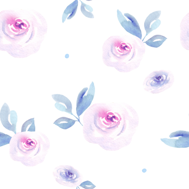 Çiçek desenleri suluboya güller ve yapraklarla