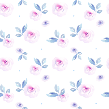 Çiçek desenleri suluboya güller ve yapraklarla