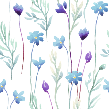 Suluboya çiçekli kusursuz çiçek deseni