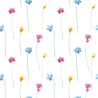 Suluboya çiçekli kusursuz çiçek deseni