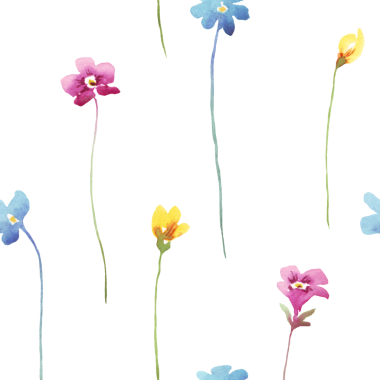 Suluboya çiçekli kusursuz çiçek deseni