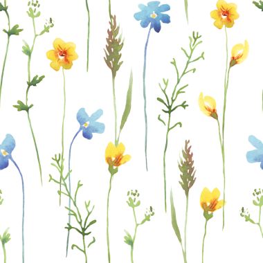 Suluboya çiçekli kusursuz çiçek deseni