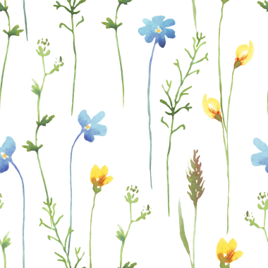 Suluboya çiçekli kusursuz çiçek deseni