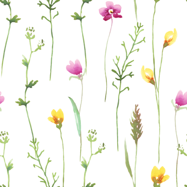 Suluboya çiçekli kusursuz çiçek deseni