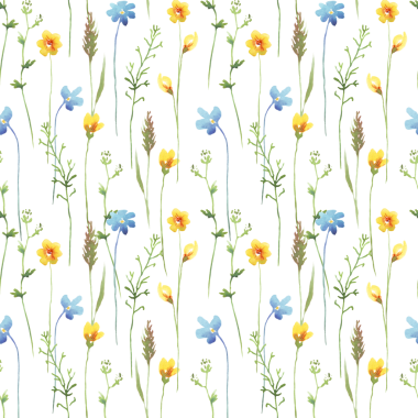 Suluboya çiçekli kusursuz çiçek deseni