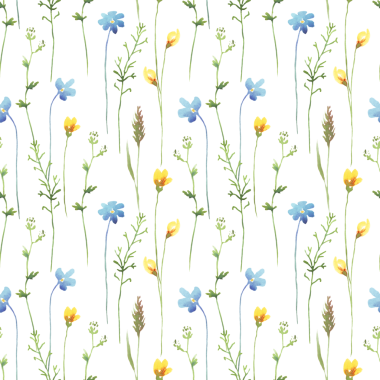 Suluboya çiçekli kusursuz çiçek deseni