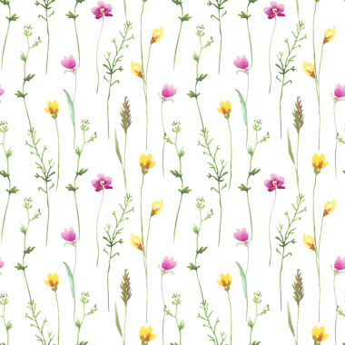 Suluboya çiçekli kusursuz çiçek deseni