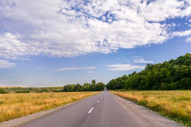 Güzel Yaz Manzarası: Çayırlarda ve Tepelerde Bir Otoyol