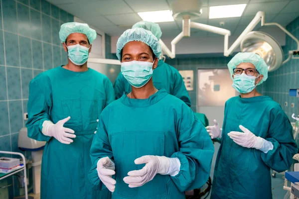 Team Chirurgia Medica Dell Ospedale Pronto Operazione Assistenza Sanitaria Ospedale — Foto Stock