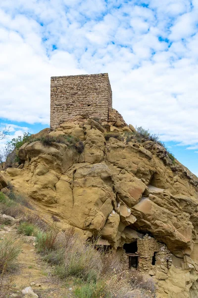 Doğu Georgia 'dan David Gareja' nın manastır kompleksinin manzarası. Seyahat