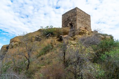 Doğu Georgia 'dan David Gareja' nın manastır kompleksinin manzarası. Seyahat