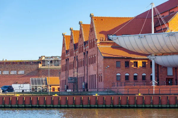 Gdansk Poland March 2022 View Motlawa River Architecture Gdansk Travel Royalty Free Stock Images