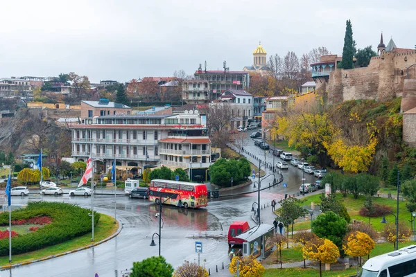 Tbilissi Géorgie Décembre 2022 Belle Vue Sur Vieux Tbilissi Abanotubani — Photo