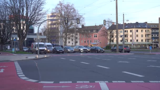 Dortmund Німеччина Січня 2023 Автомобільний Рух Місті Дортмунд Кадри Високої — стокове відео