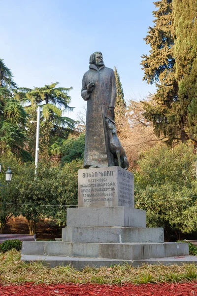Tbilisi Gruzie Února 2023 Památník Mikhaje Zičiho Tbilisi Park — Stock fotografie