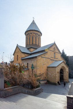 Tiflis, Gürcistan - 18 Şubat 2023: Tiflis 'teki Giorgi Leonidze Anıtı. Yüksek kalite fotoğraf