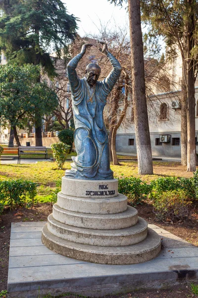 Тбилиси Грузия Февраля 2023 Года Памятник Георгию Леонидзе Тбилиси Парк — стоковое фото
