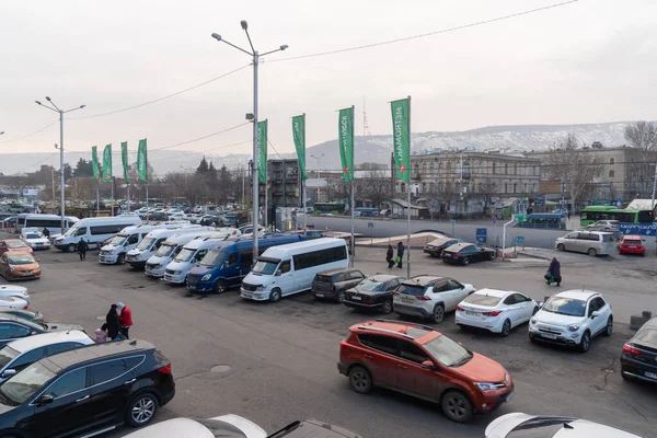 stock image Tbilisi, Georgia - 22 January, 2023: Tbilisi Railway Station Square. Travel