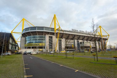 Dortmund, Almanya - 05 Ocak 2023: Borussia Dortmund futbol stadyumu. Spor.