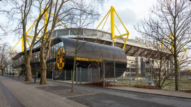 Dortmund, Almanya - 05 Ocak 2023: Borussia Dortmund futbol stadyumu. Spor.