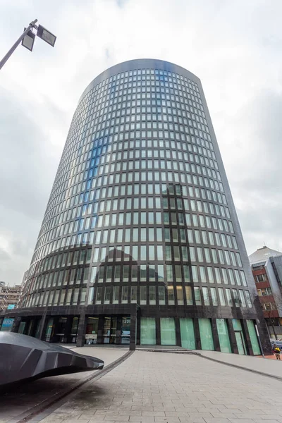 stock image Dortmund, Germany - 05 January, 2023: Tall modern skyscraper in city. Dotrmund, architecture