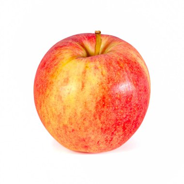 Kırmızı elma beyaz arka planda izole edilmiş. Taze meyve.