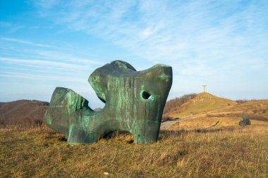 Ünlü Didgori savaş anıtı, dev heykeller ve heykeller. Georgia, tarih.