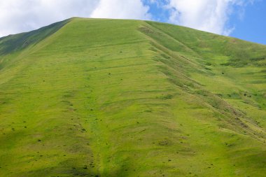 Yukarı Khevsureti, Gürcistan 'ın güzel dağlık manzarası. Seyahat
