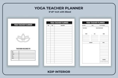 Yoga öğretmeni planlayıcısı KDP İçişleri