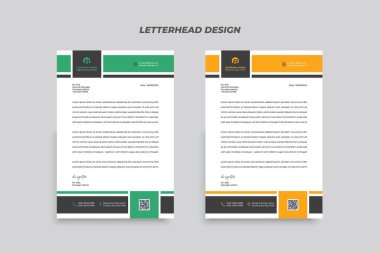 Modern Letterhead Tasarım İş Şablonu