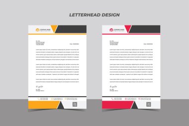 Modern Letterhead Tasarım İş Şablonu