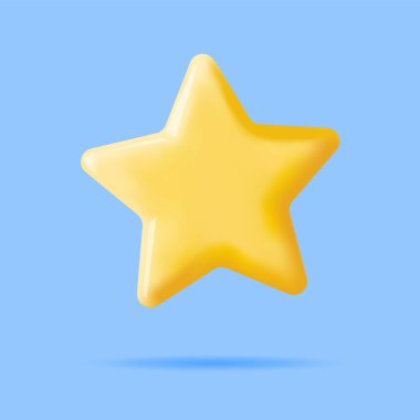 3D Parlak Sarı Yıldız izole edildi. Oyuncak Yıldızı Gerçekçi Resmetme 'yi gözden geçiriyor. İfadeler, Değerlendirme, Geribildirim, Anket, Kalite ve Gözden Geçirme. Başarı ya da Gol. Vektör İllüstrasyonu