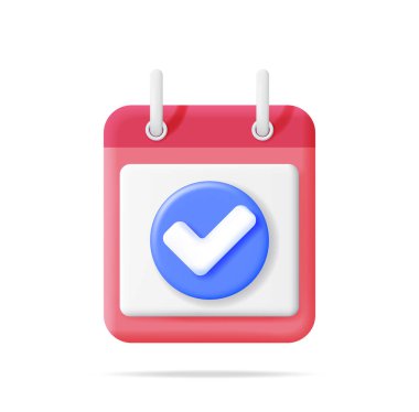 3D Kağıt Sarmal Duvar Takvimi izole edildi. Takvim Simgesini Hazırla. Program, Randevu, Düzenleyici, Zaman Sayfası, Önemli Tarih. Zaman Yönetimi Konsepti. Asgari Vektör İllüstrasyonu