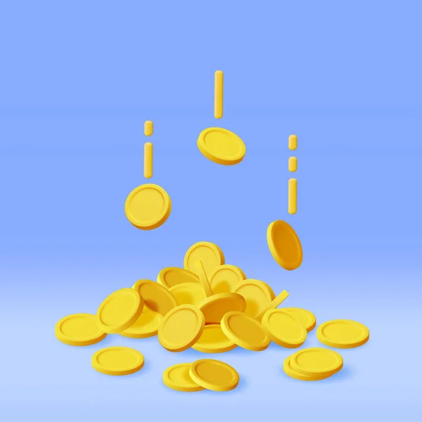Στοίβα Από Χρυσά Νομίσματα Icon Απομονώνονται Χαρτονομίσματα Αμερικανικού Δολαρίου Άδειο — Διανυσματικό Αρχείο