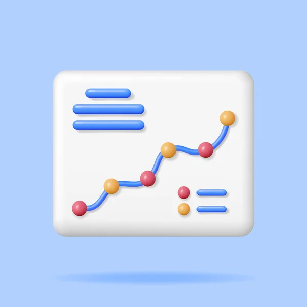 Growth Stock Diagram Arrow Isolated Render Stock Candle Shows Growth — Vettoriale Stock