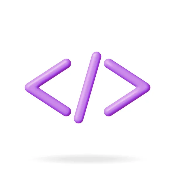 Code Symbol Isoliert Auf Weiß Render Python Oder Java Api — Stockvektor