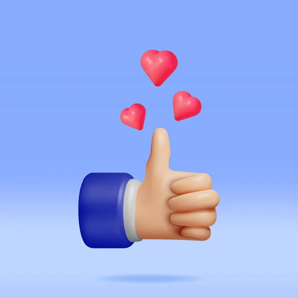 Thumbs Hand Gesture Την Καρδιά Απομονωμένη Αποδίδει Όπως Χέρι Σύμβολο — Διανυσματικό Αρχείο
