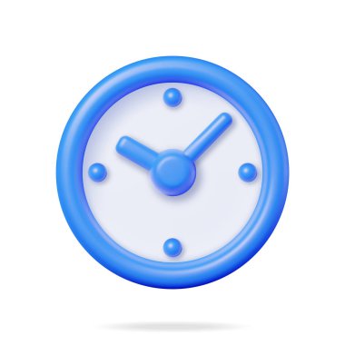 3 boyutlu klasik yuvarlak duvar saati izole edildi. Alarm Saat Simgesini Hazırla. Zamanın Ölçümü, Teslim Tarihi, Zaman Tutma ve Zaman Yönetimi Konsepti. Sembolü izle. Asgari Vektör İllüstrasyonu