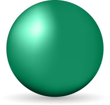 Renkli parlak bir küre. Gölgeli top