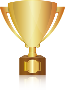 Yansımalı altın kupa.