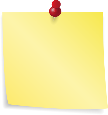 Sarı yapışkan not simgesi